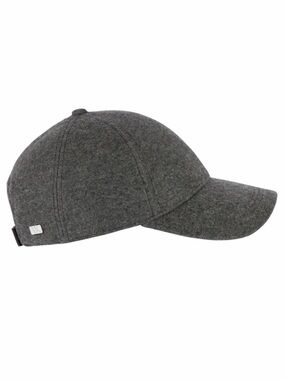 BERGDORF GOODMAN x VARSITY Loro Piana Cashmere Cap in Charcoal Gray